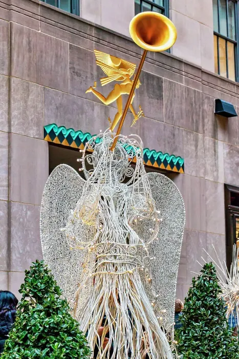Framed Print : NYC, Rockefeller Center, close up of Angel Framed Print : NYC, Rockefeller Center, close up of Angel