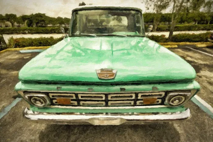Framed Print : Old Ford 1960's F-100 classic pickup truck Framed Print : Old Ford 1960's F-100 classic pickup truck