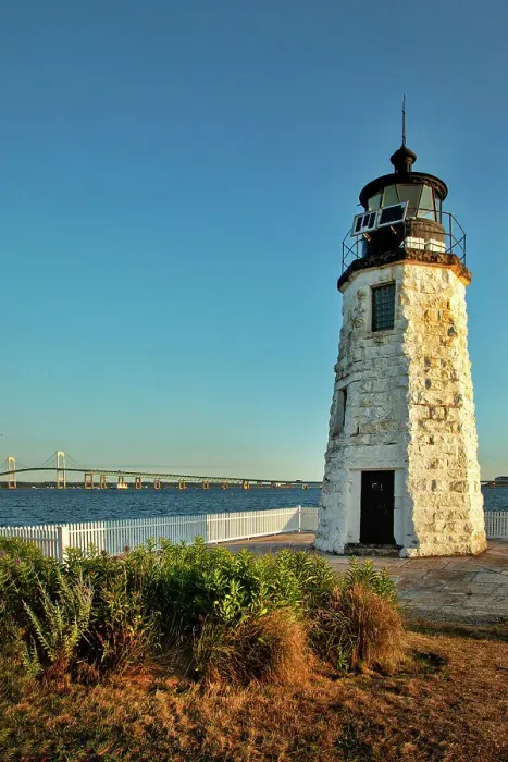 Framed Print : Rhode Island, Newport, Goat Island, Newport Island Light Framed Print : Rhode Island, Newport, Goat Island, Newport Island Light