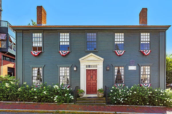 Rhode Island, Newport, historical home near Bowens Wharf