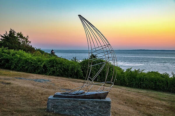 Rhode Island, Newport, Sailboat sculpture, Castle Hill Inn