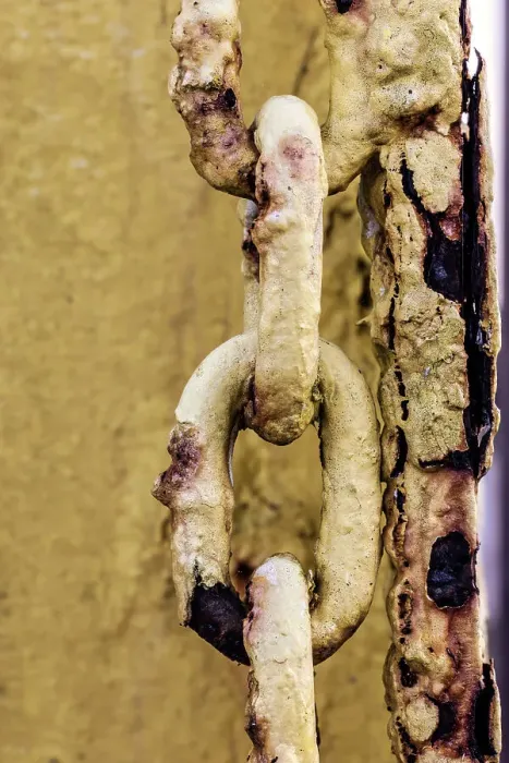 Framed Print : Rusted chain
