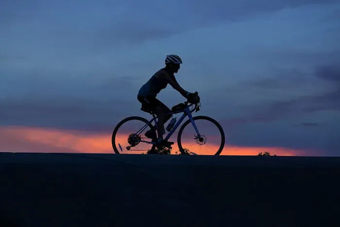 Framed Print : Silhouette of bicycle rider Framed Print : Silhouette of bicycle rider