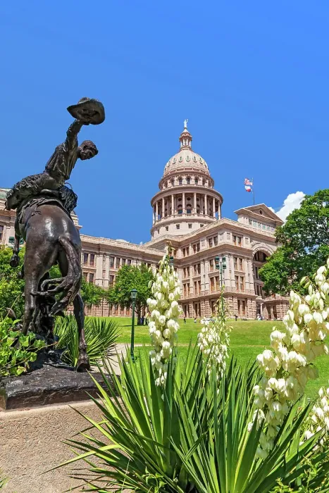 Framed Print : Texas, Austin, Terry's Texas Rangers statue in front of Capital Framed Print : Texas, Austin, Terry's Texas Rangers statue in front of Capital