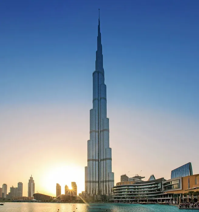 Framed Print : UAE, Dubai, Burj Khalifa building at sunset Framed Print : UAE, Dubai, Burj Khalifa building at sunset