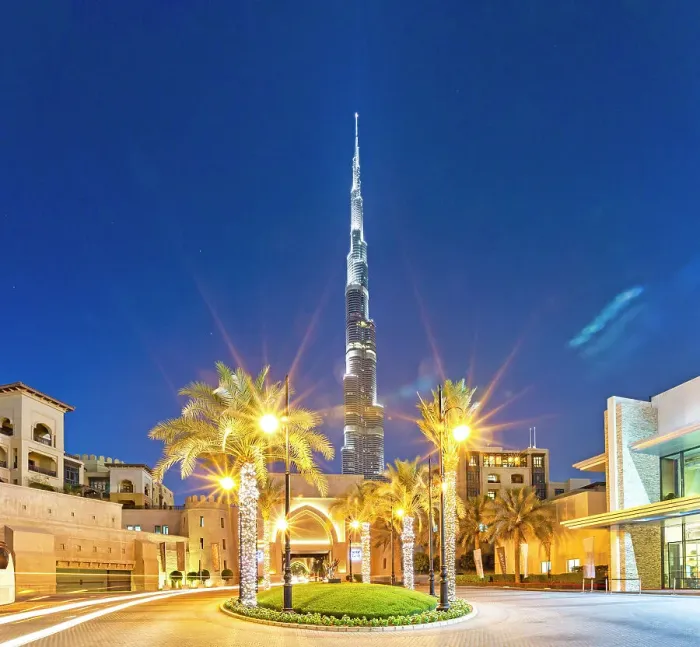Framed Print : United Arab Emirates, Dubai, Entrance gate and Burj Khalifa, Tower Framed Print : United Arab Emirates, Dubai, Entrance gate and Burj Khalifa, Tower
