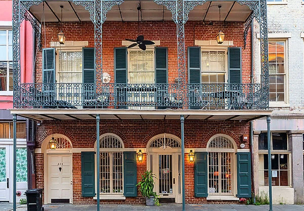 USA, Louisiana, New Orleans, French Quarter, Typical Facade