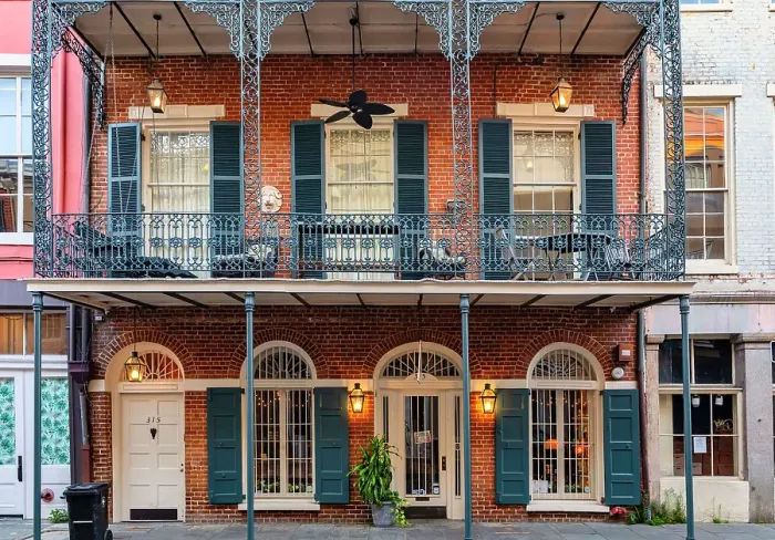 Framed Print : USA, Louisiana, New Orleans, French Quarter, Typical Facade Framed Print : USA, Louisiana, New Orleans, French Quarter, Typical Facade