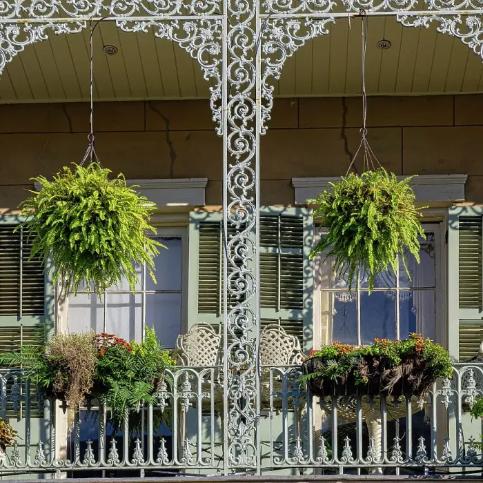 Framed Print : USA, Louisiana, New Orleans, typical wrought iron house, French Quarter architecture Framed Print : USA, Louisiana, New Orleans, typical wrought iron house, French Quarter architecture