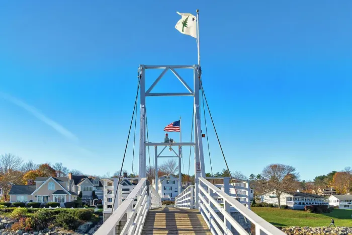 Framed Print : USA, Maine, Ogunquit Perkins Cove Bridge