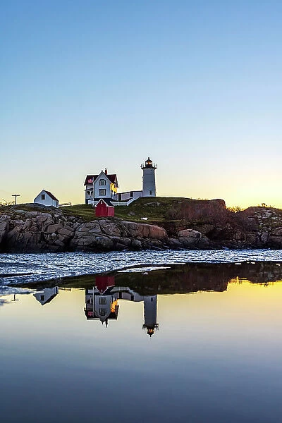 USA, Maine, York, Cape Neddick Light, Nubble Lighthouse