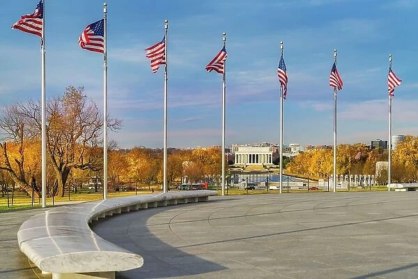 Washington, D.C. Lincoln Memorial seen from the Washington Monument