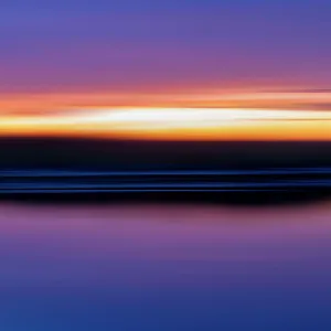 Square Prints: Abstract of lake at sunset