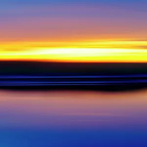 Abstract of lake at sunset