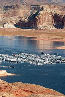 Location Prints: Arizona, Lake Powell, docked boats
