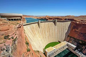 Blue Skies Prints: Arizona, Page, Glen Canyon Dam