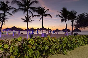 Light Prints: Aruba, Eagle beach scene at dusk
