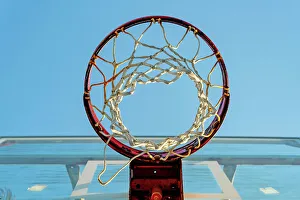 Cities Prints: Basketball hoop seen from below