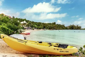 Island Prints: Bermuda, Yellow Kayaks near Grotto Bay Beach Resort & spa