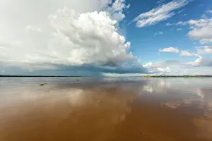 White Prints: Brazil, cloud over Amazon river
