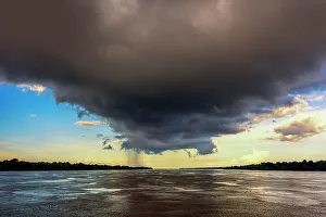 Natural World Prints: Brazil, dense cloud over Amazon river