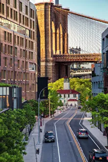 Sbs Scenic 02 Prints: Brooklyn, Brooklyn Bridge seen from Squibb Bridge