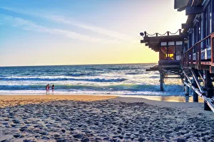 Blue Hour Prints: California, Los Angeles County, Fisherman's Wharf, Redondo Beach, Pier