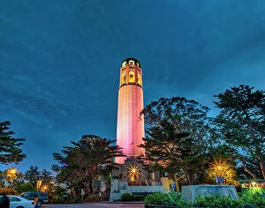 Images Dated 5th September 2021: California, San Francisco, Coit Tower is a 210-foot tower in the Telegraph Hill neighborhood
