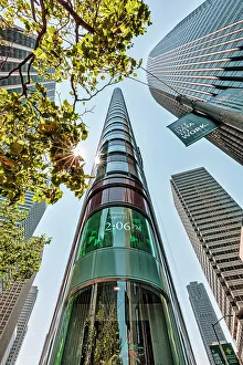 Vertical Prints: California, San Francisco, Market street, downtown