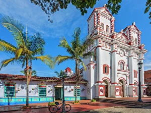 Images Dated 6th December 2023: Colombia, Antioquia, Guatape, Nuestra Senora del Carmen church