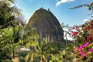 Colombia, Antioquia, view of Penon de Guatape Rock