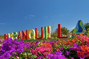 Colombia, Atlantico, Barranquilla, Welcome to Barranquilla sign