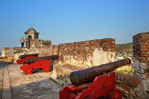 Images Dated 5th March 2019: Colombia, Cartagena, Castillo San Felipe Barajas, fortress located in Lazaro hill