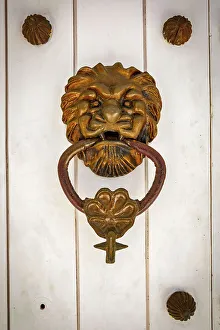 White Prints: Colombia, Cartagena, detail of doorknob