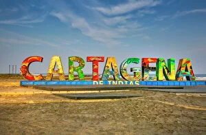 Images Dated 5th March 2019: Colombia, Cartagena, letters spelling out Cartagena