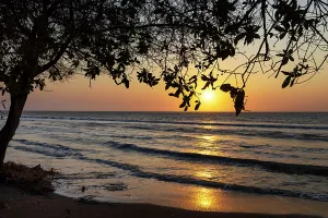 Sunsetting Prints: Colombia, Cartagena, Sunset at Manzanillo Beach