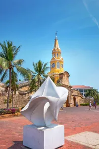 Public Square Prints: Colombia, Cartagena, Walled Colonia City, Clock Tower