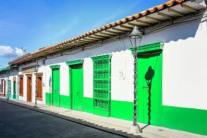 Colombia, Colorful Facade in El Retiro town near Medellin