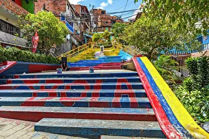 Cities Prints: Colombia, Medellin, Comuna Trece (13) scene