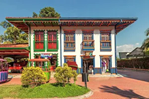 Colombia, Montenegro, Typical Architecture at Coffee Park