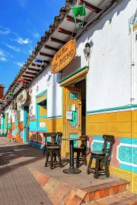 Colombia, Rionegro, San Antonio de Pereira typical coffee shop