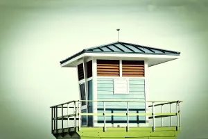 Rm329 Prints: Color detail of lifeguard station