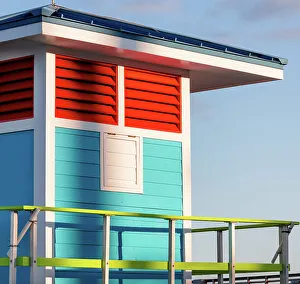 White Prints: Detail of a colorful lifeguard station