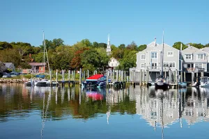 Cathdrale Prints: Connecticut, Mystic, Historic downtown, coastal scene
