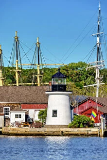 Images Dated 22nd September 2022: Connecticut, Mystic, Mystic Seaport Museum, Sentinels of the Sea Lighthouse