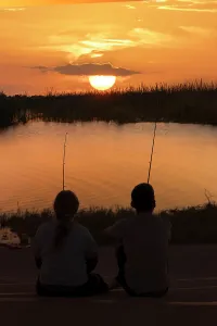 Activities Prints: Couple fishing in the Everglades