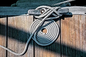 Images Dated 22nd September 2022: Dock rope, Connecticut, Mystic
