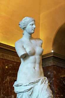 Images Dated 23rd February 2023: EDITORIAL USE ONLY. France, Paris, Venus de Milo Greek sculpture displayed at the Louvre Museum