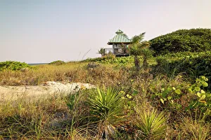 Florida, Boca Raton, Lifeguard tower at the beach
