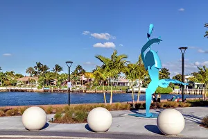 Local Prints: Florida, Boca Raton, Park overlooking intercoastal